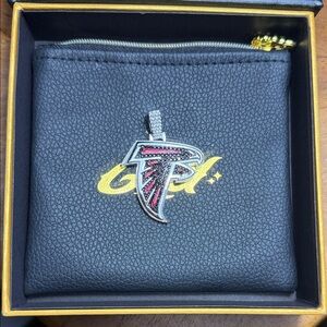 NFL Atlanta Falcons Logo Pendant white gold colour GLD